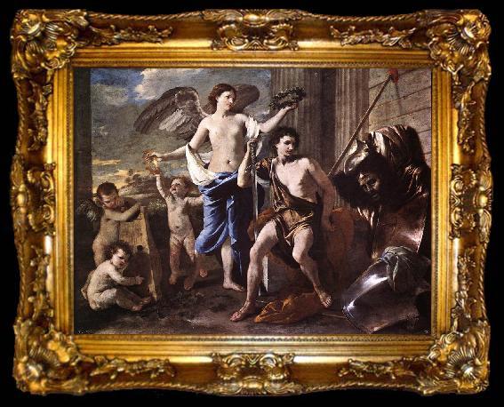 framed  POUSSIN, Nicolas The Triumph of David a, ta009-2